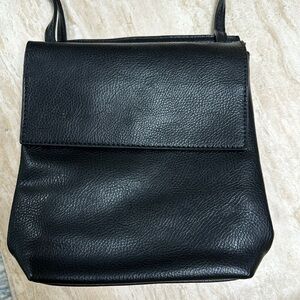 Black leather crossbody